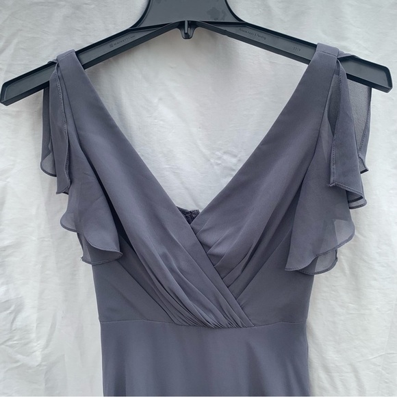 David’s Bridal Celebrate DB Studio Daydream Dress Flutter Sleeve Full Skirt Sz 0 - Picture 3 of 12